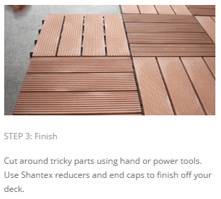 shantex deck tiles installation step 3